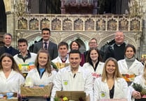 Devon YFC and Devon NFU led harvest thanks at Exeter Cathedral