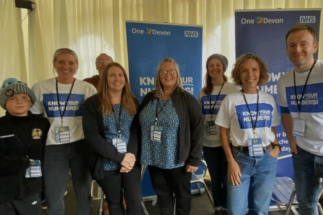Rugby fans get their blood pressure checked at Sandy Park