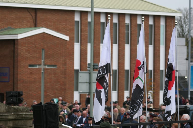 Large crowd surrounds Newton Abbot's war memorial as town comes together for Remembrance Sunday