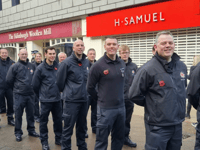 Fire crew join march through town for Remembrance Sunday 