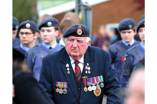 Old and young on parade in Newton Abbot on Remembrance Sunday.