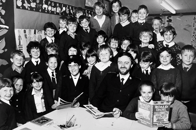 Pupils at Teignmouth’s Inverteign School bid a fond farewell to Salvation Army Officers Mr and Mrs Edwwards in May 1986