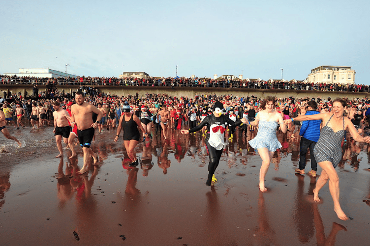 Come on in for Teignmouth's Walk in the Sea, the water’s not too cold!