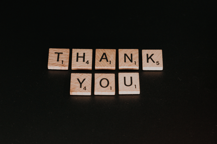 Thank you stock image