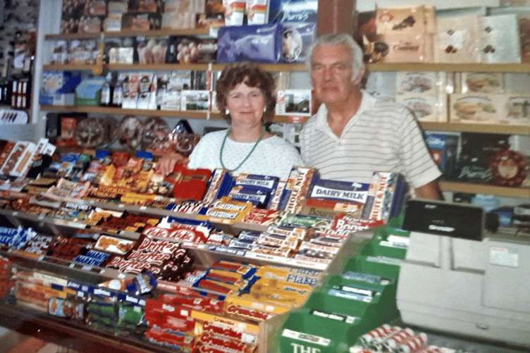 Margaret and Stan Sanders ran Sanders Tobacconist and Confectioners in Bank Street.
