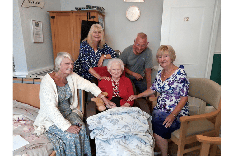 Margaret with her four children.