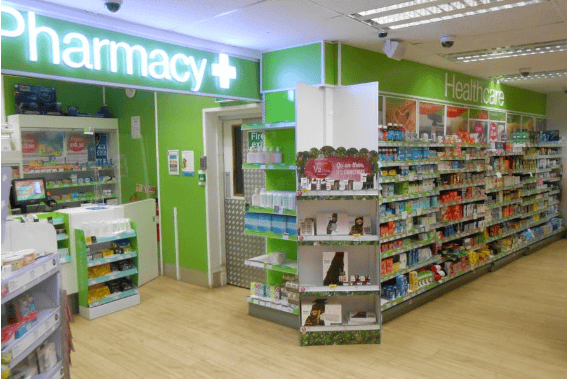 The Superdrug pharmacy in Wellington.
