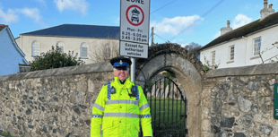Police help keep busy road outside primary school safe for children