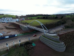 New footbridge opens over main road 