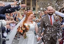 Couple held both their ceremony and reception in a Devon Anglican Church
