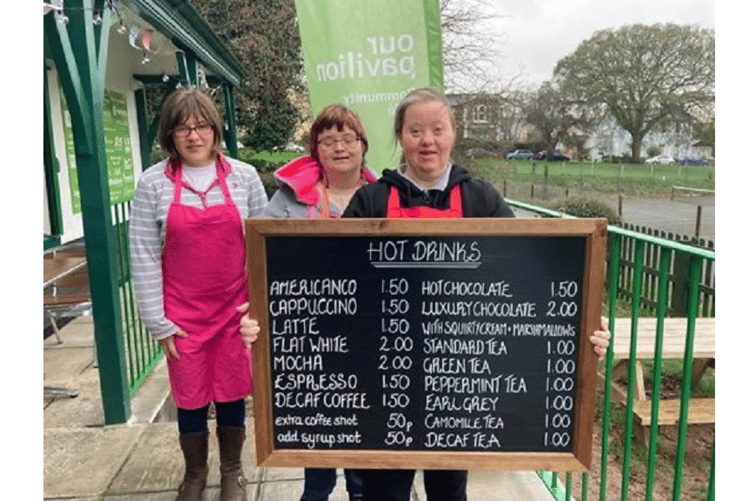 Charlotte, Lucy and Chantelle work at the Pavilion Cafe Newton Abbot