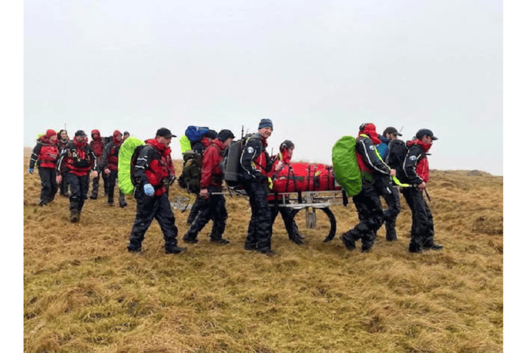 Casualty location and treatment then
extraction off the moor