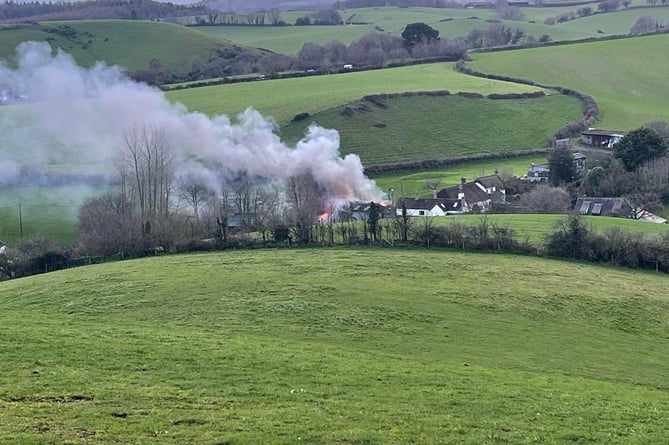 James Towill's photo of the blaze in Exminster 