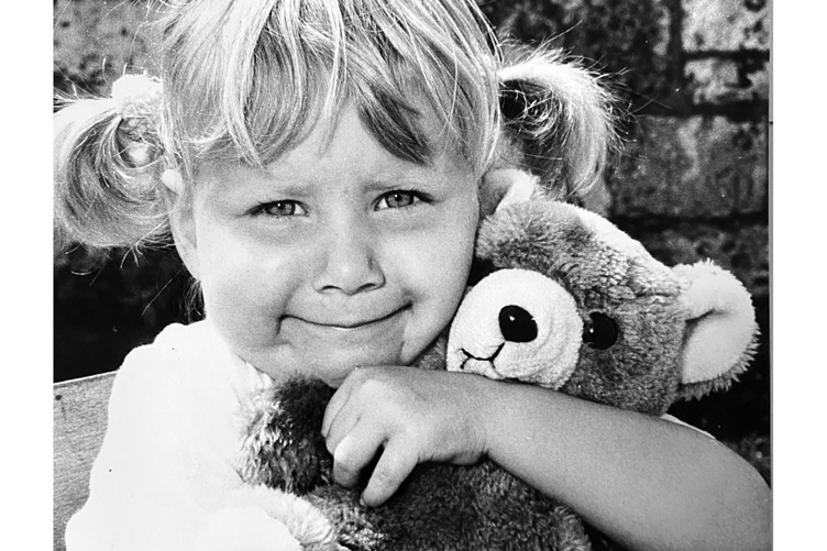 Three year old Zoe Keenan and her bestest friend in the whole wide world.