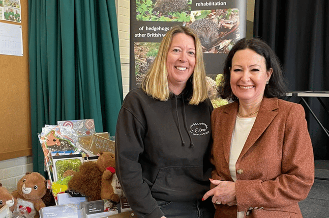 ELM Wildlife trustee, Emma Hickson, with MP Anne Marie Morris 