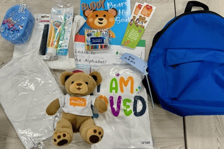 The contents of a typical Buddy Bag