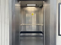 Station lift used as shelter for homeless man 