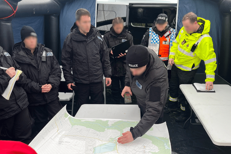 Police officers trained in lost person searches on the moors