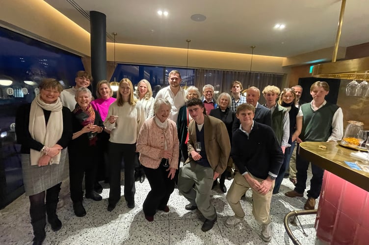 Some of those who are to take part in the abseil.  AQ 7797