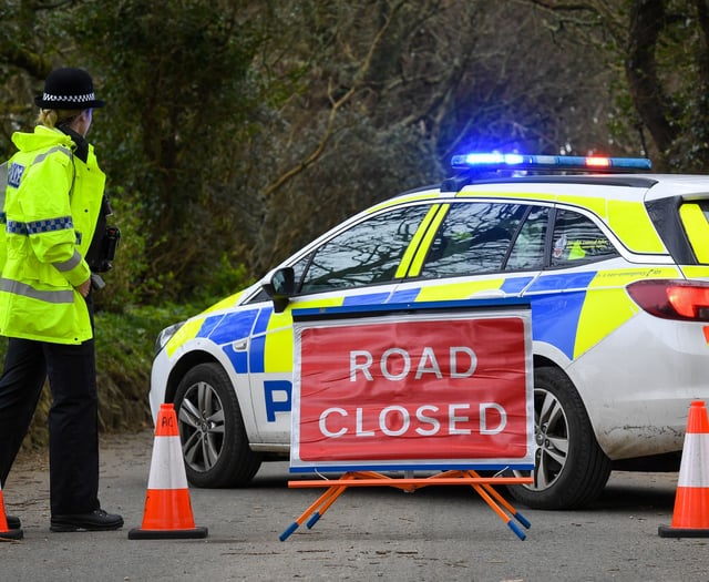 Road closed after collision