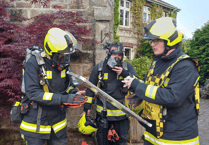 Visit to former care home for Bovey Tracey firefighters' latest drill night