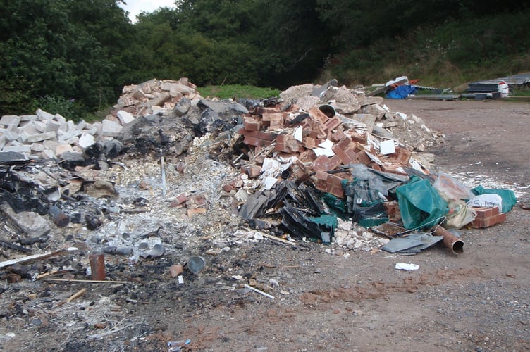 Abestos dumped at a Kingsteignton farm 