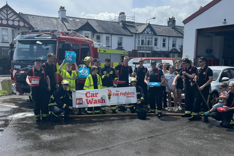Bovey Tracey Fire Station charity car wash