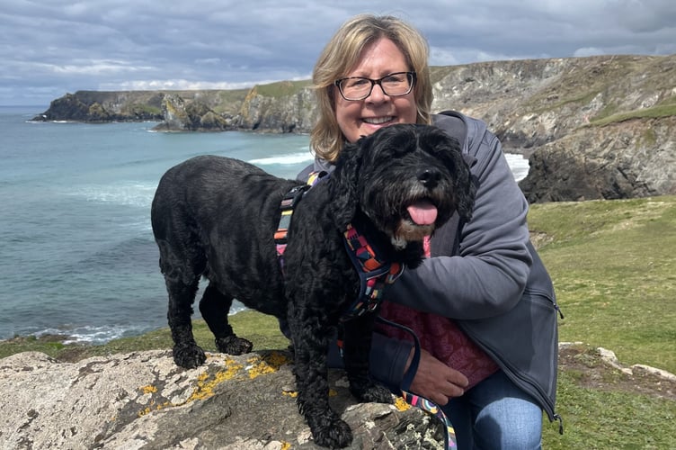 Beverley Pears and dog Lola 