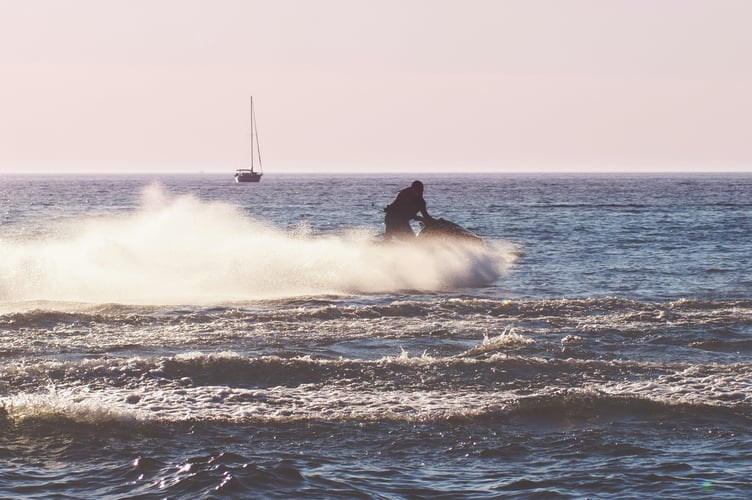 Personal watercraft on Exe Estuary 