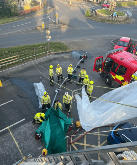 Firefighters create 'marble run' at latest drill night