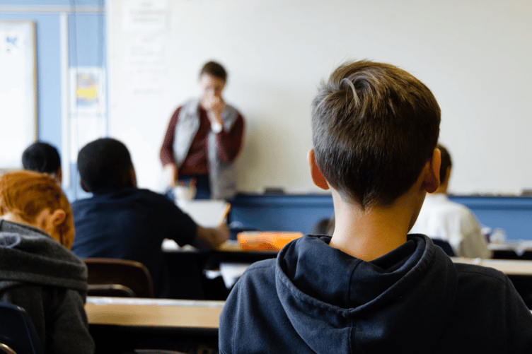 School children stock image