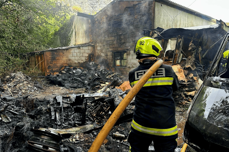 Tyre storage fire near Buckfastleigh 'accidental' say firefighters