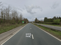 Broken down vehicle on A38 causing long delays 