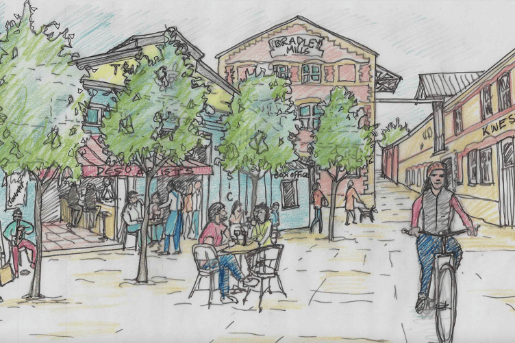 Architect Jonathan Dransfield's sketch of what the site could look like