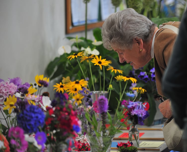 Bovey Tracey Garden Club summer show. Bloom inspection
