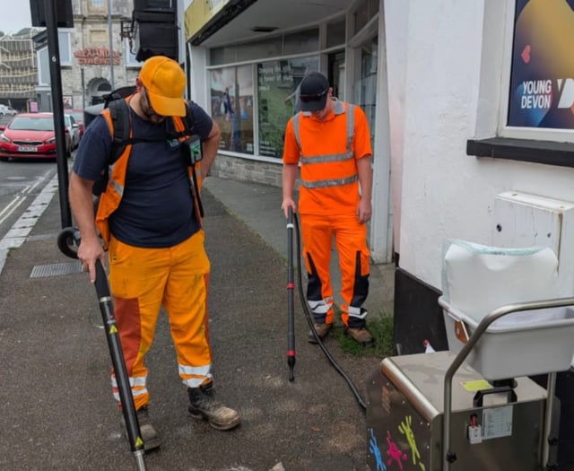 Gum busters take to streets of Newton Abbot
