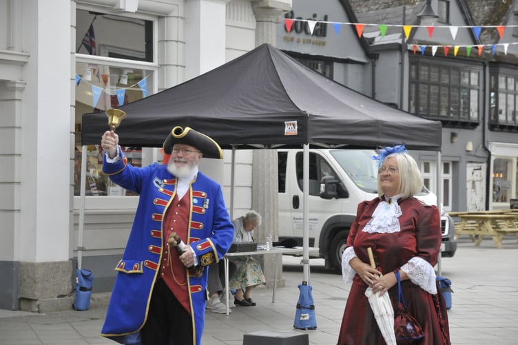 Dawlish town crier Robert Graham at Saturday's competition in Newton Abbot