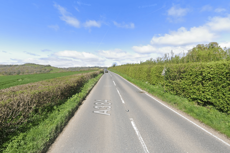 A section of the A384 at Buckfastleigh