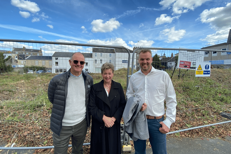 From left to right: Newton Abbot Town Clerk, Phil Rowe, Newton Abbot Town Development Manager, Sally Henley, and Ciconia Group's Job Gutteling