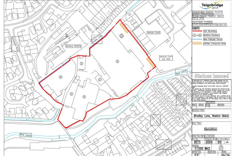 The six buildings planned for demolition