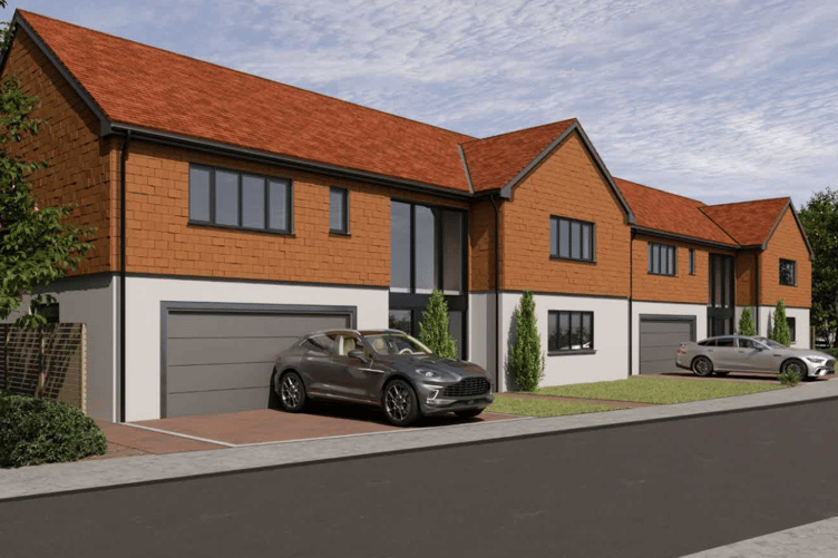 A computer generated representation of the proposed dwellings