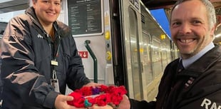 Poppies taken to Paddington for special Remembrance Day service