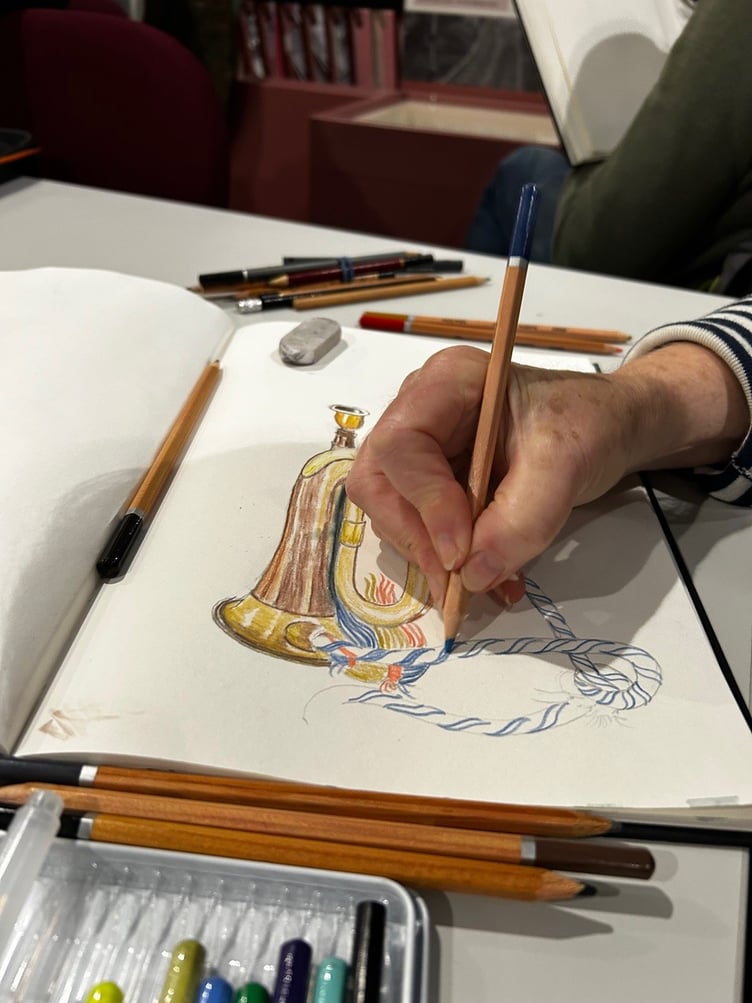 Sketching sessions at Newton Abbot Museum