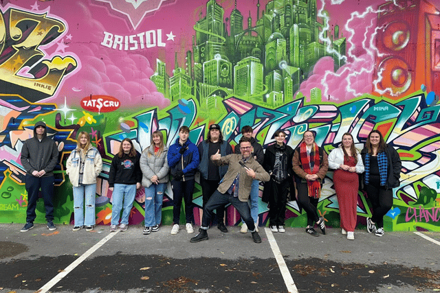Students take in Banksy and Goldie at Bristol street art tour