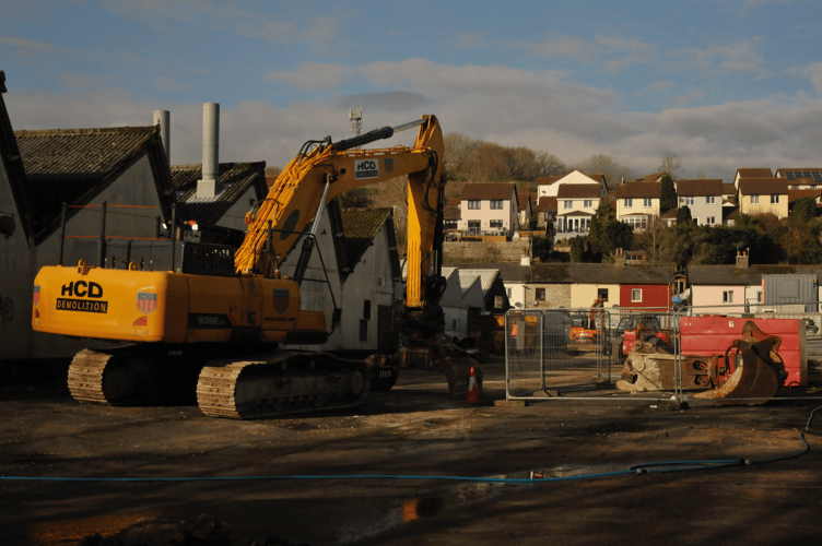 The demolition work is expected to be completed by the end of March.