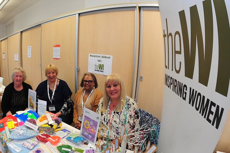 Health and Wellbeing Fair held at Newton Abbot Library. Ladies from Newton Abbot WI