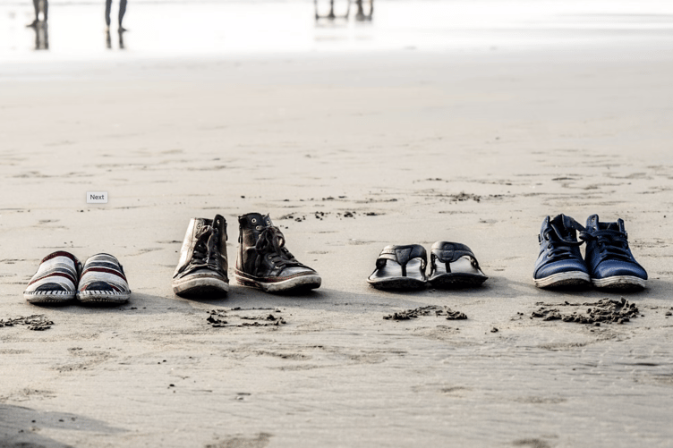 Beach shoes stock image