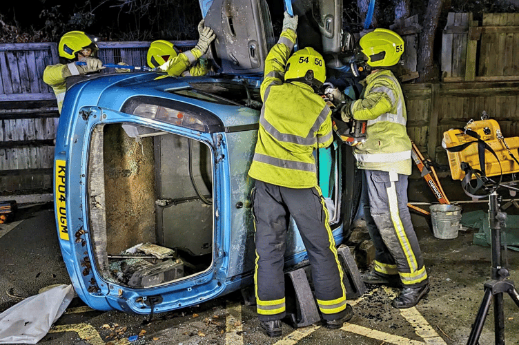 Buckfastleigh Fire Station's newest recruit Ben Leaney recently led the station's training night
