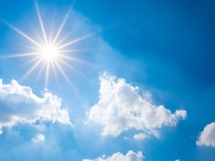 Sunny and warm today, patchy rain tomorrow