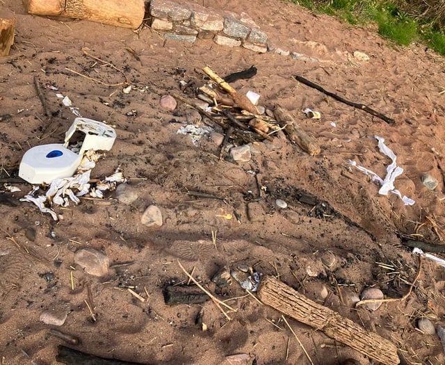 Loo roll dispenser dumped at beauty spot 
